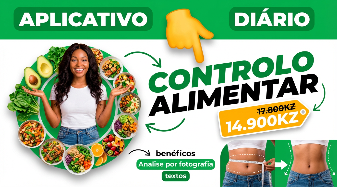 Controlo Alimentar - Aplicativo Diário - 14.900Kz